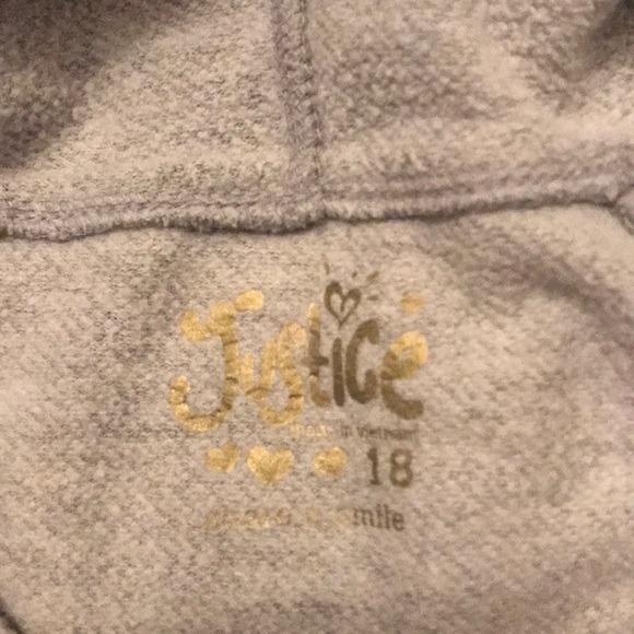 Girls size 18 Justice Gymnast Zip Up Sweater - Picture 3 of 3